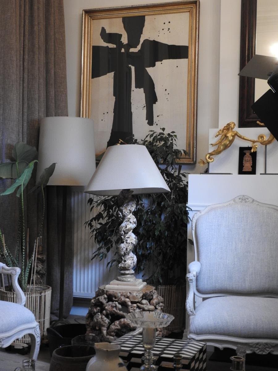 Salon cosy avec mobilier d'époque